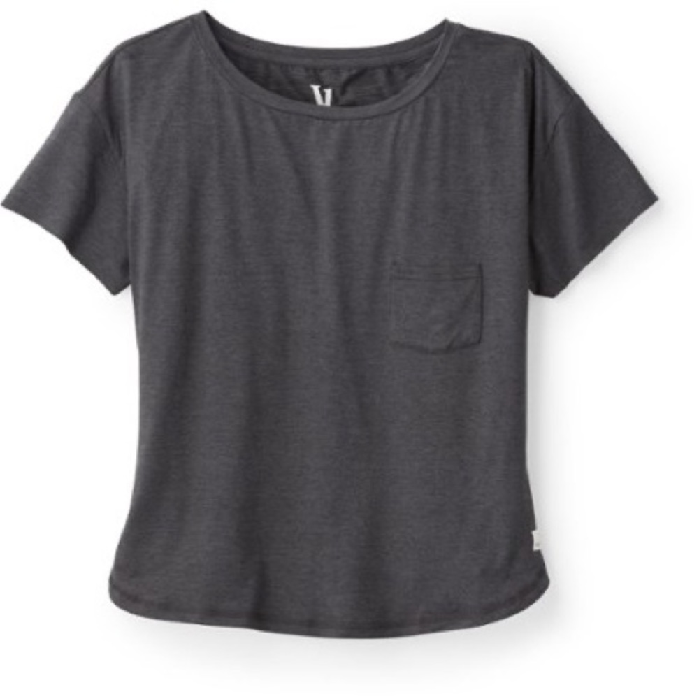 Vuori Lux Performance Gray Short Sleeve Pocket Tee Size Small